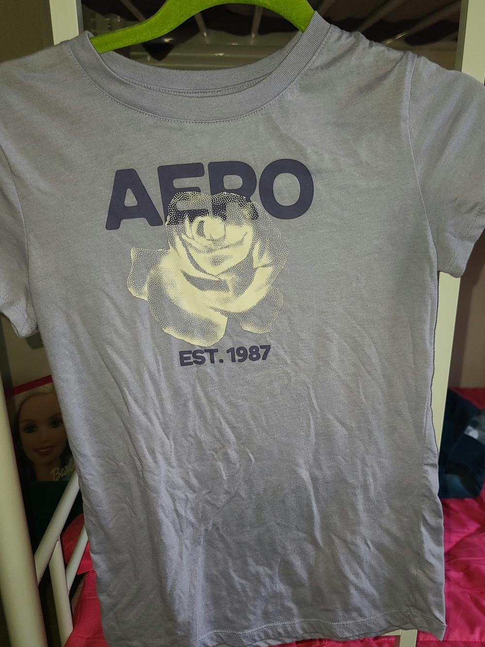 AERO Girls' Lavender Graphic Tee - Rose Logo